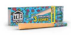 TRĒ House Premium King Size Pre Roll Cones Unbleached