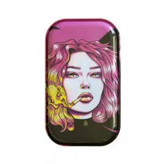 ROLLING TRAY WOMAN WITH GLASSES - M