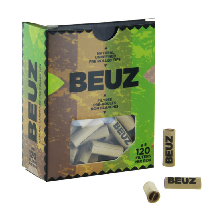 BEUZ Unrefined Pre-Rolled Cardboard Filter 6mm (120pcs)