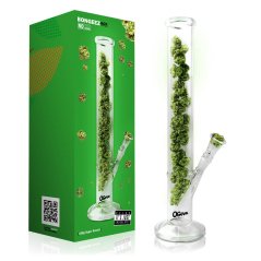 Skleněný bong Ogeez 35cm s čokoládou ve tvaru konopí (100 g)