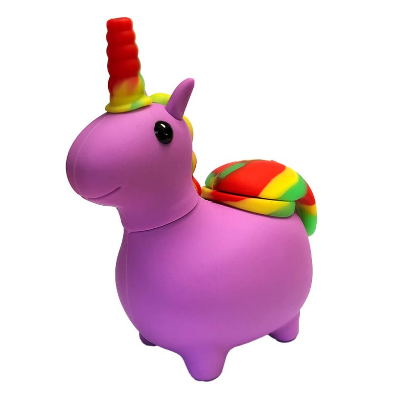 Purple Unicorn Silicone Pipe Vilet (12 cm)
