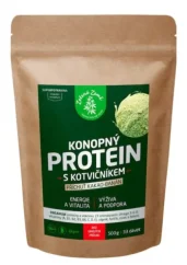 Konopný Protein s Kotvičníkem / Kakao - Banán  (500g)