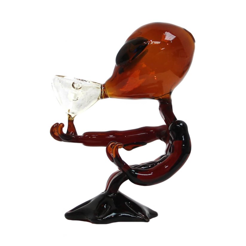 Red Alien Glass Bong 15cm
