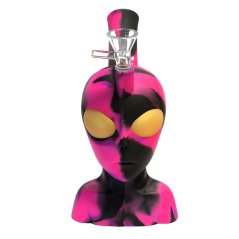 Silicone Bong Alien Head Pink (20 cm)