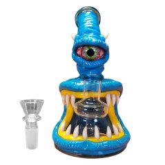 Monster Glass-Clay Bong 16cm Blue