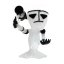 White Bazooka Alien Glass Bong 15cm