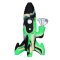 Silicone Rocket Bong Green with Glowing LED Lights (20 cm)