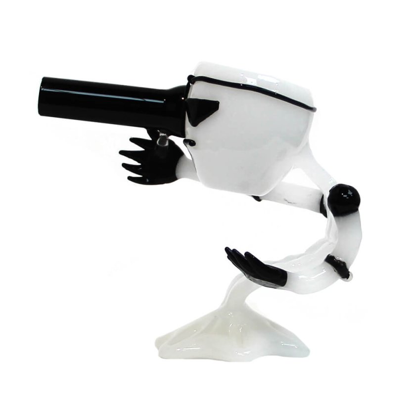 White Bazooka Alien Glass Bong 15cm