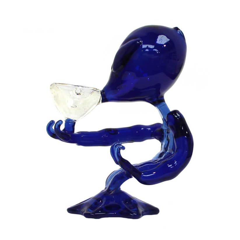 Blue Alien Glass Bong 15cm
