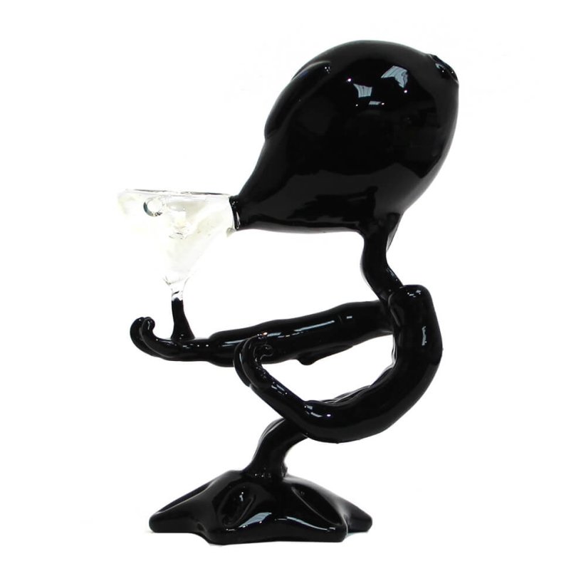 Black Alien Glass Bong 15cm