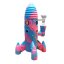Silicone Rocket Bong Pink with Glowing LED Lights (20 cm)