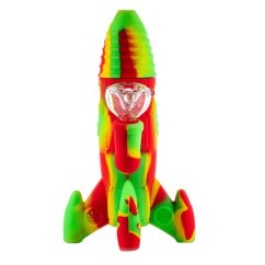 Silicone Rocket Bong Rasta with Glowing LED Lights (20 cm)