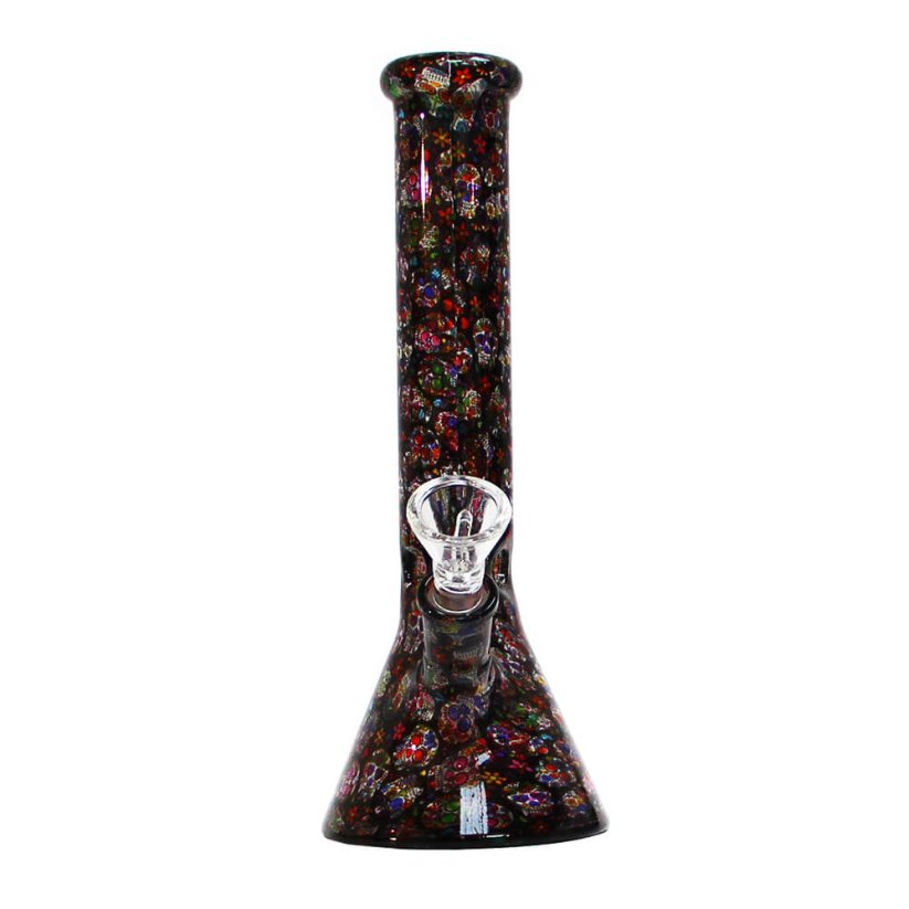 Mexican Skulls Glass Bong 26cm