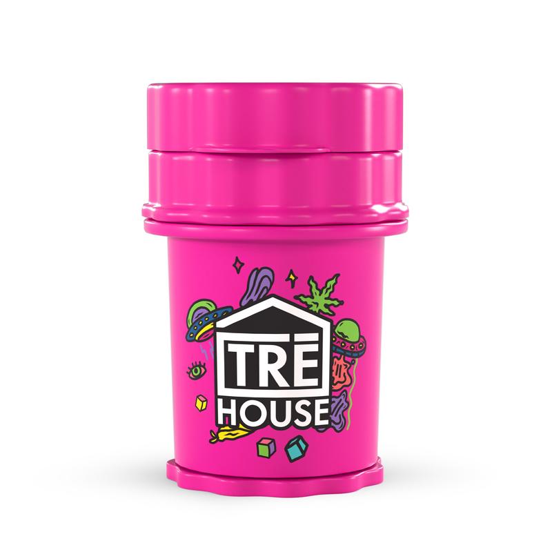 TRĒ House UFO Stash Grinder - Large (3 Colors Options) - Barva: Pink