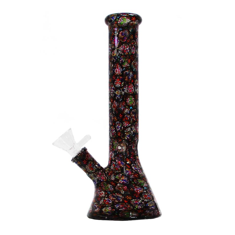 Mexican Skulls Glass Bong 26cm